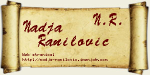 Nadja Ranilović vizit kartica